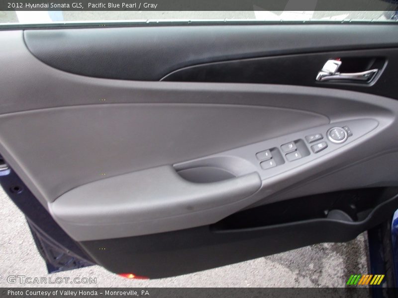 Pacific Blue Pearl / Gray 2012 Hyundai Sonata GLS