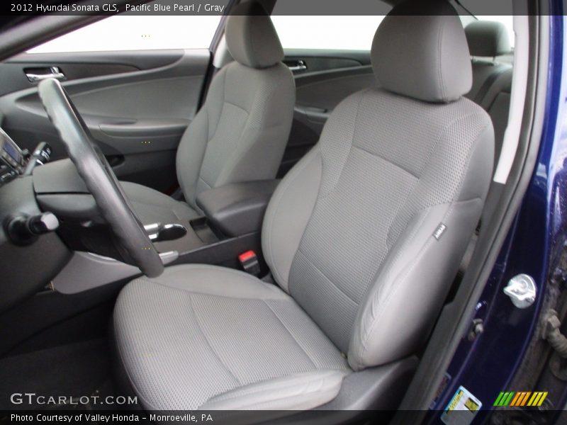 Pacific Blue Pearl / Gray 2012 Hyundai Sonata GLS