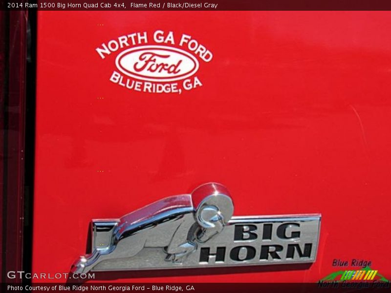 Flame Red / Black/Diesel Gray 2014 Ram 1500 Big Horn Quad Cab 4x4
