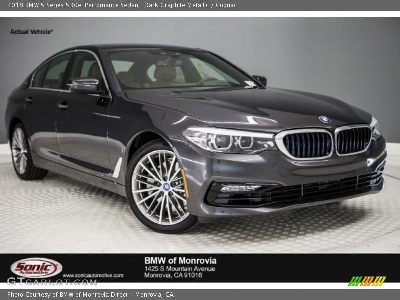 Dark Graphite Metallic / Cognac 2018 BMW 5 Series 530e iPerfomance Sedan