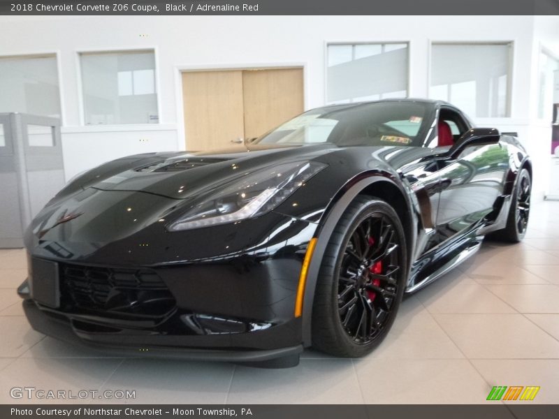 Black / Adrenaline Red 2018 Chevrolet Corvette Z06 Coupe