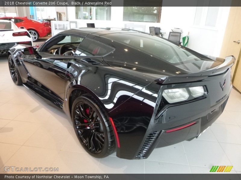 Black / Adrenaline Red 2018 Chevrolet Corvette Z06 Coupe