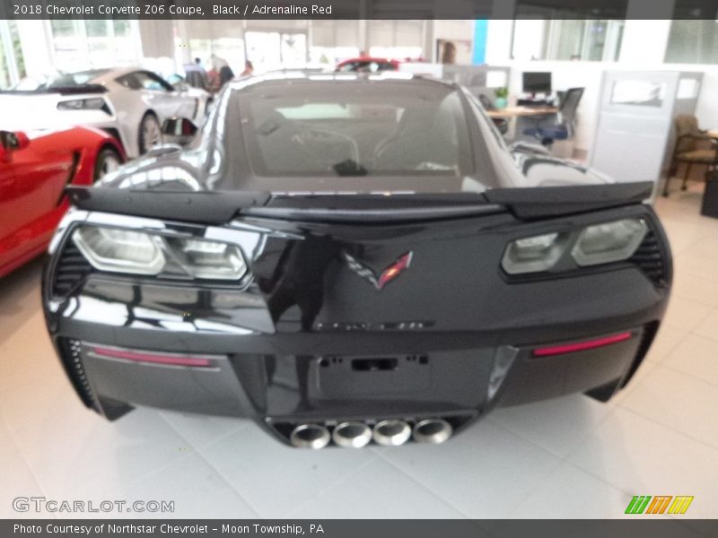Black / Adrenaline Red 2018 Chevrolet Corvette Z06 Coupe