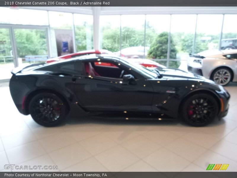 Black / Adrenaline Red 2018 Chevrolet Corvette Z06 Coupe