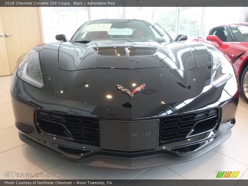 Black / Adrenaline Red 2018 Chevrolet Corvette Z06 Coupe
