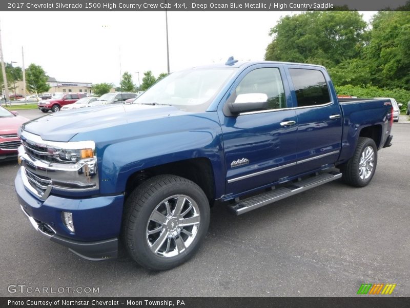 Deep Ocean Blue Metallic / High Country Saddle 2017 Chevrolet Silverado 1500 High Country Crew Cab 4x4