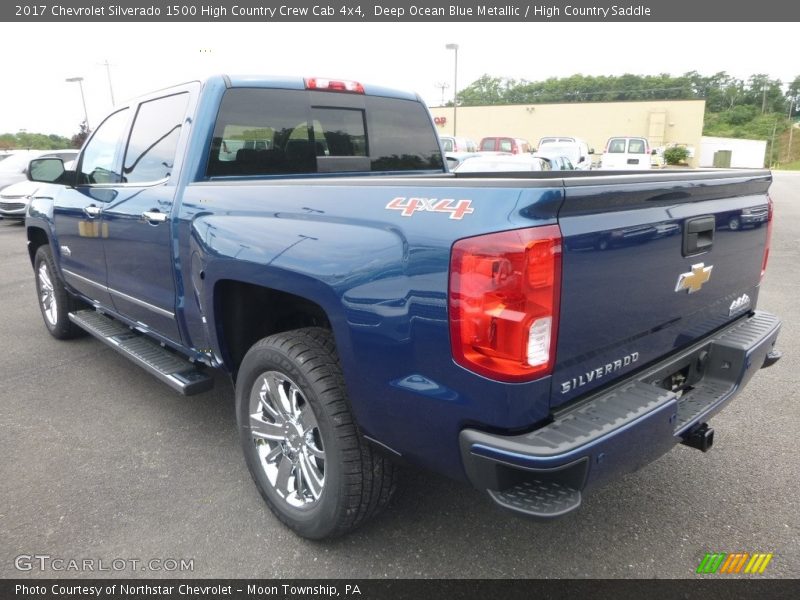 Deep Ocean Blue Metallic / High Country Saddle 2017 Chevrolet Silverado 1500 High Country Crew Cab 4x4