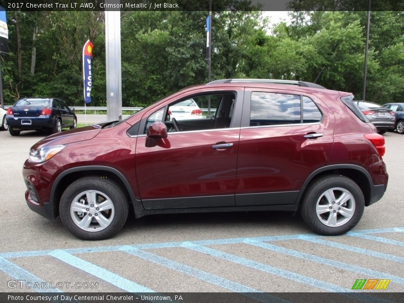 Crimson Metallic / Jet Black 2017 Chevrolet Trax LT AWD