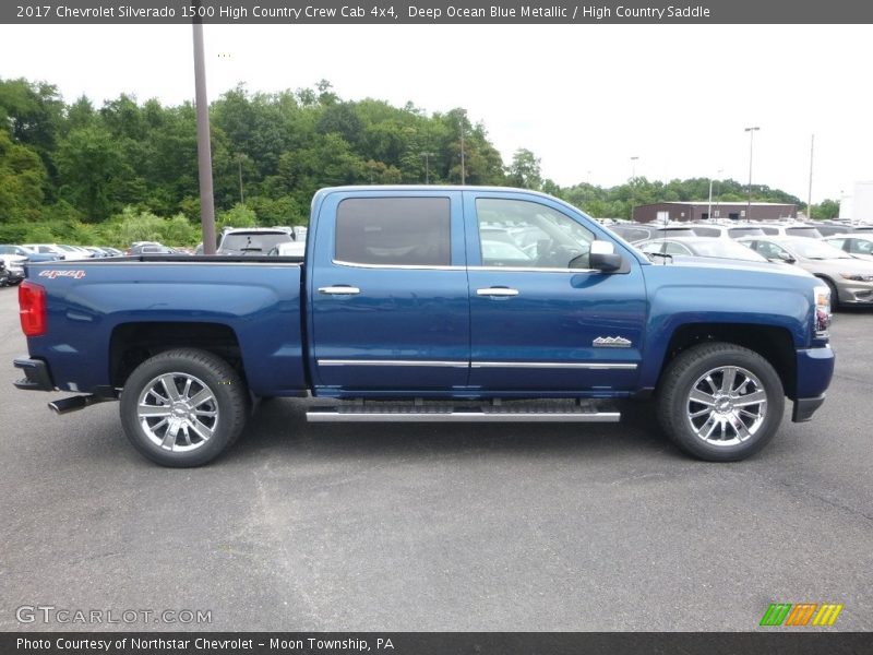 Deep Ocean Blue Metallic / High Country Saddle 2017 Chevrolet Silverado 1500 High Country Crew Cab 4x4
