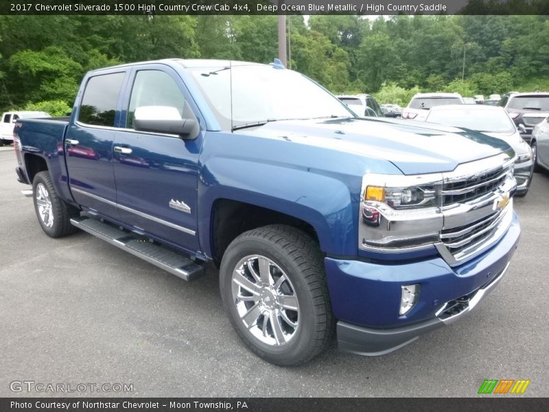 Deep Ocean Blue Metallic / High Country Saddle 2017 Chevrolet Silverado 1500 High Country Crew Cab 4x4
