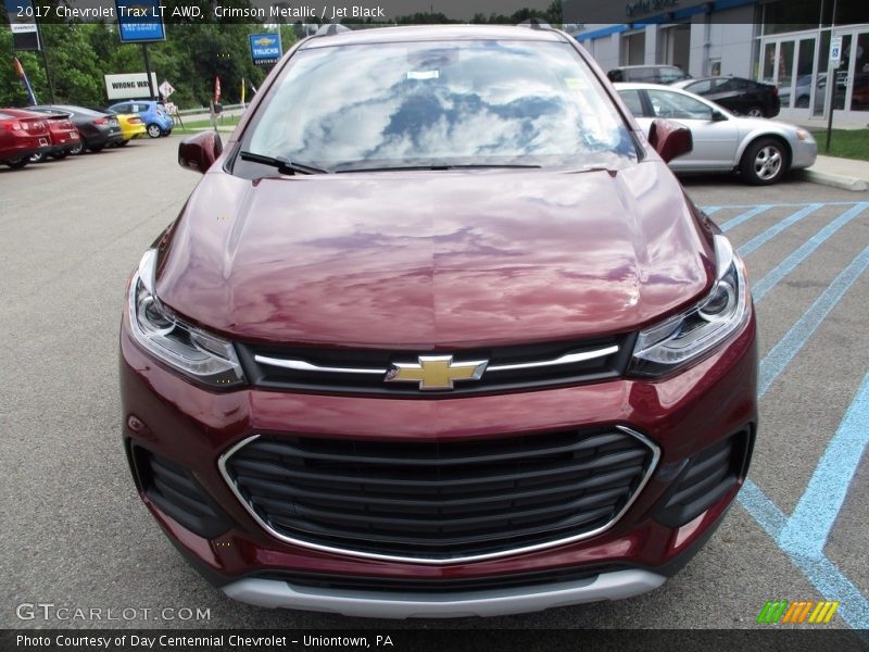 Crimson Metallic / Jet Black 2017 Chevrolet Trax LT AWD