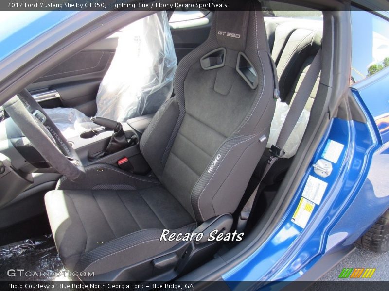 Lightning Blue / Ebony Recaro Sport Seats 2017 Ford Mustang Shelby GT350