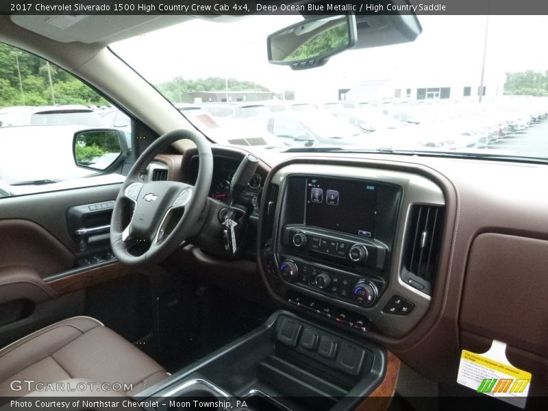 Deep Ocean Blue Metallic / High Country Saddle 2017 Chevrolet Silverado 1500 High Country Crew Cab 4x4