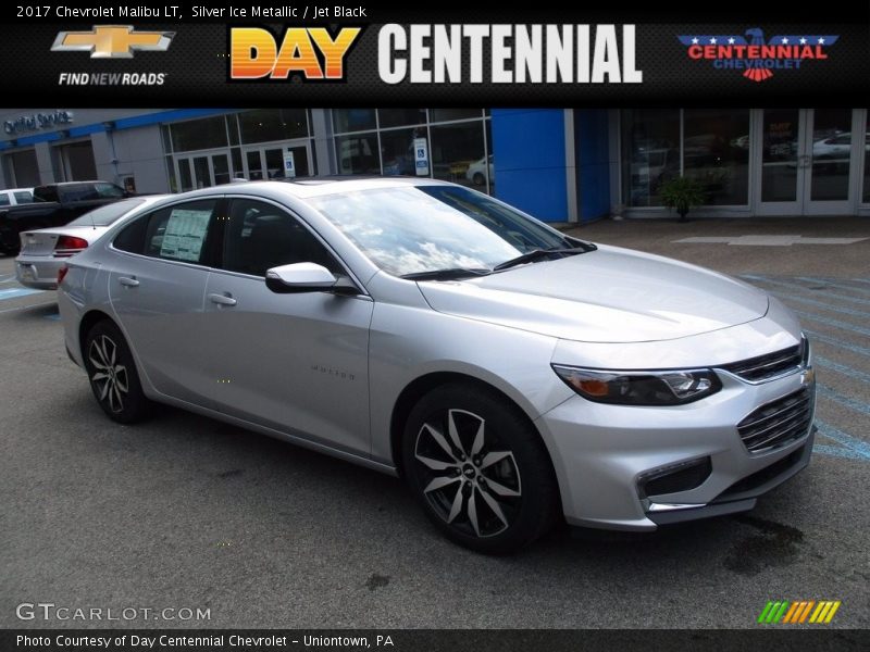 Silver Ice Metallic / Jet Black 2017 Chevrolet Malibu LT