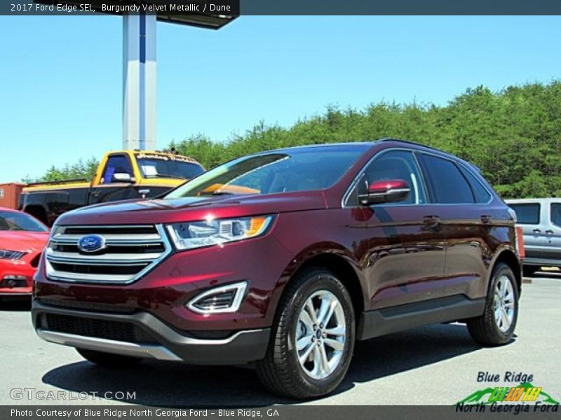 Burgundy Velvet Metallic / Dune 2017 Ford Edge SEL