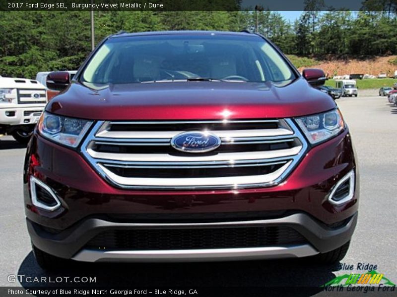 Burgundy Velvet Metallic / Dune 2017 Ford Edge SEL