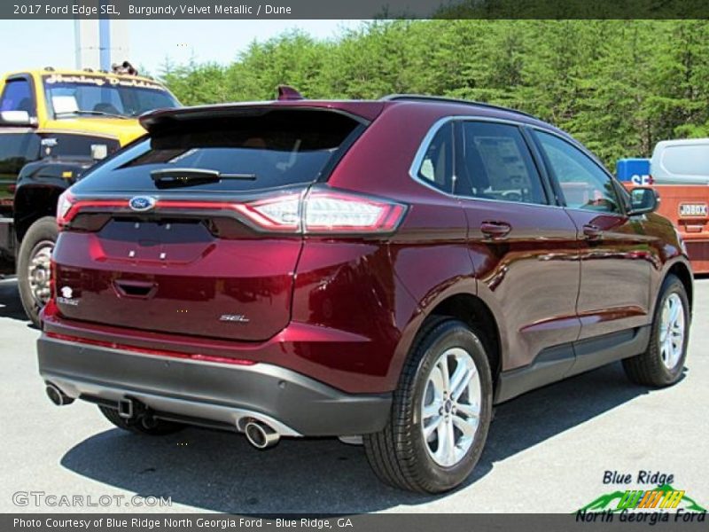 Burgundy Velvet Metallic / Dune 2017 Ford Edge SEL