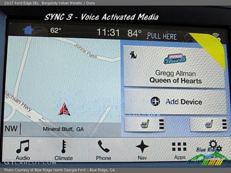 Burgundy Velvet Metallic / Dune 2017 Ford Edge SEL