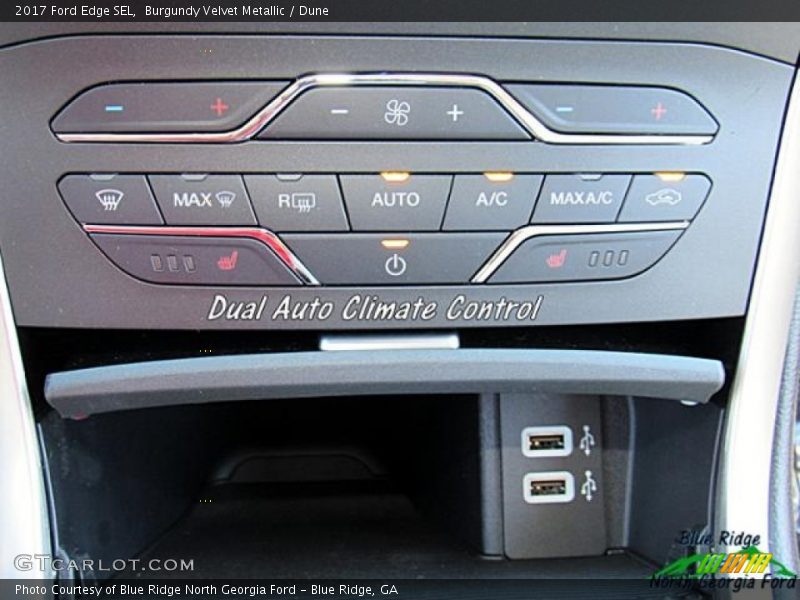 Burgundy Velvet Metallic / Dune 2017 Ford Edge SEL