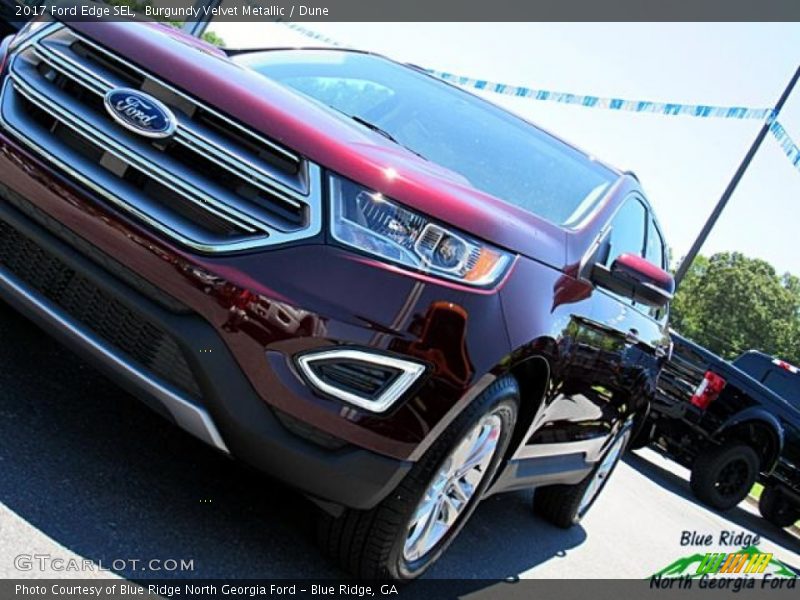 Burgundy Velvet Metallic / Dune 2017 Ford Edge SEL