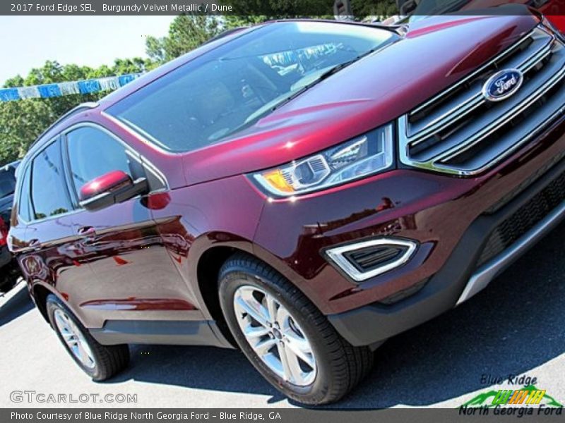 Burgundy Velvet Metallic / Dune 2017 Ford Edge SEL