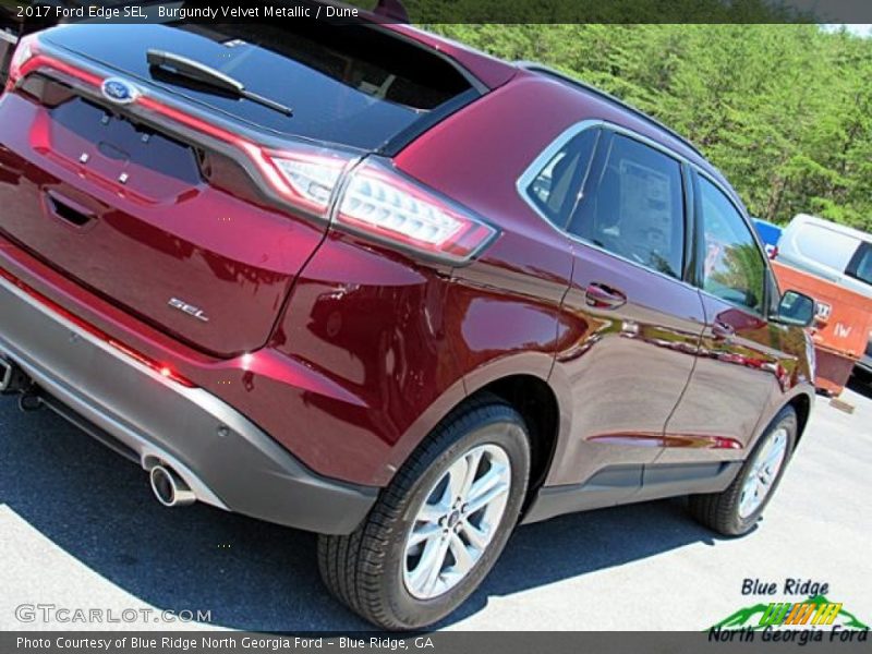 Burgundy Velvet Metallic / Dune 2017 Ford Edge SEL