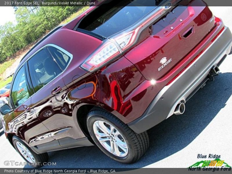 Burgundy Velvet Metallic / Dune 2017 Ford Edge SEL