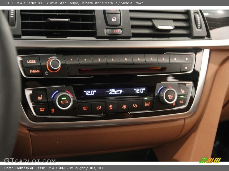 Mineral White Metallic / Saddle Brown 2017 BMW 4 Series 430i xDrive Gran Coupe