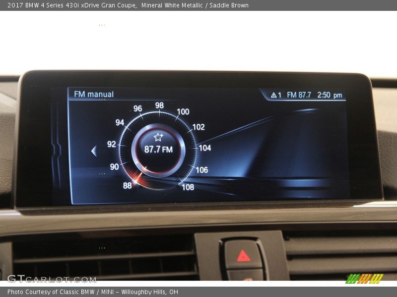 Mineral White Metallic / Saddle Brown 2017 BMW 4 Series 430i xDrive Gran Coupe
