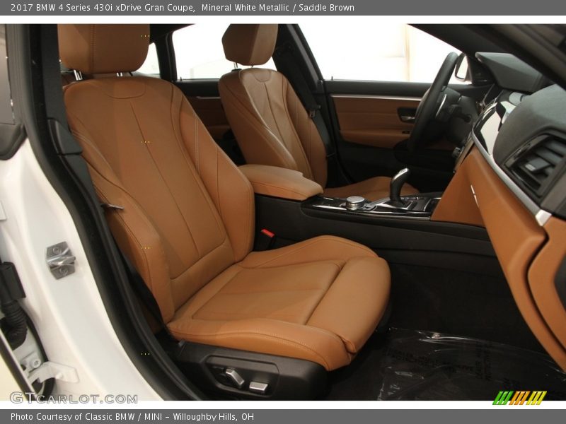 Mineral White Metallic / Saddle Brown 2017 BMW 4 Series 430i xDrive Gran Coupe