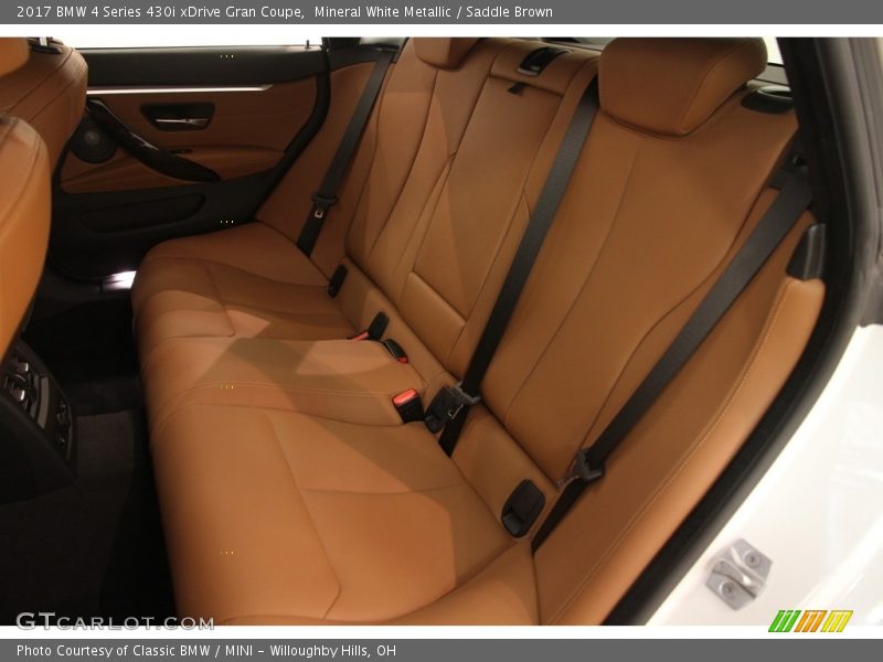 Mineral White Metallic / Saddle Brown 2017 BMW 4 Series 430i xDrive Gran Coupe
