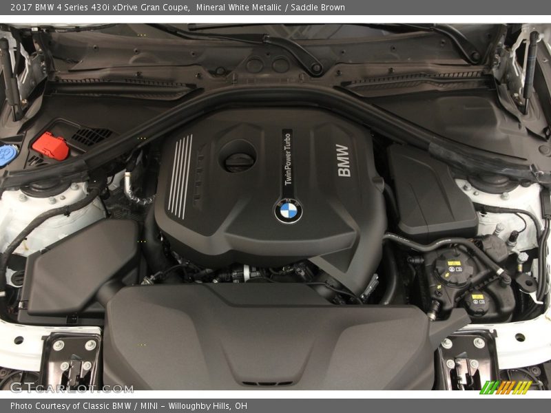 Mineral White Metallic / Saddle Brown 2017 BMW 4 Series 430i xDrive Gran Coupe