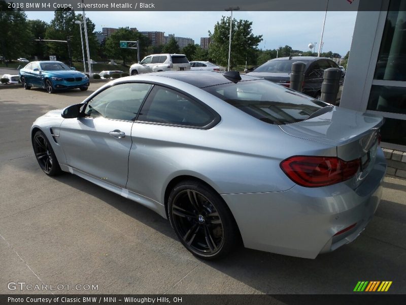 Silverstone Metallic / Black 2018 BMW M4 Coupe