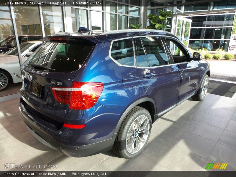 Deep Sea Blue Metallic / Black 2017 BMW X3 xDrive28i