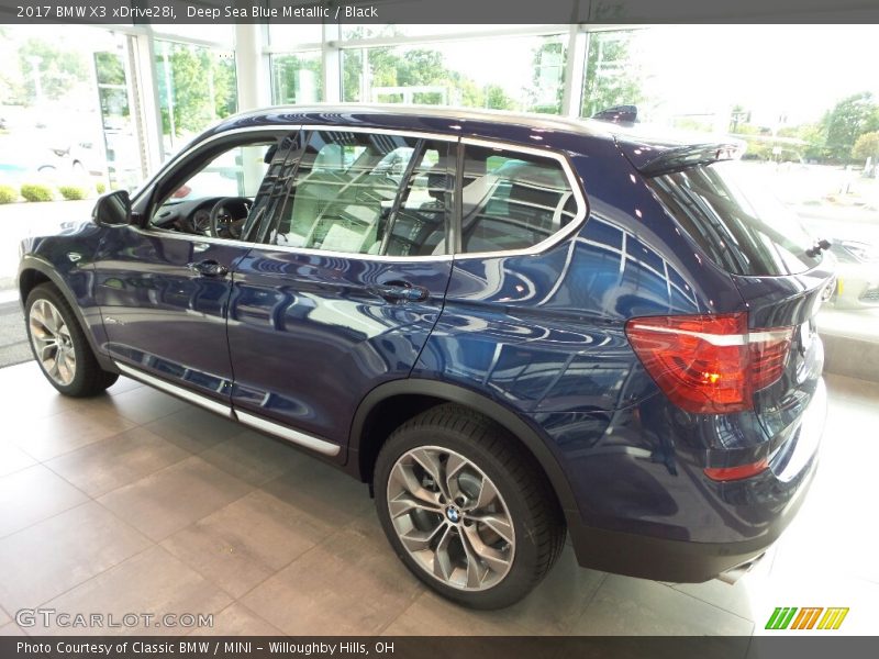 Deep Sea Blue Metallic / Black 2017 BMW X3 xDrive28i