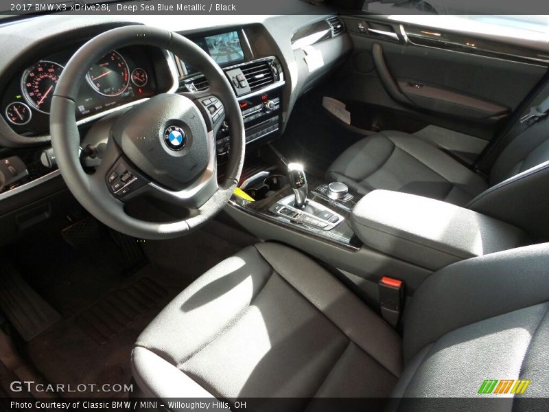 Deep Sea Blue Metallic / Black 2017 BMW X3 xDrive28i
