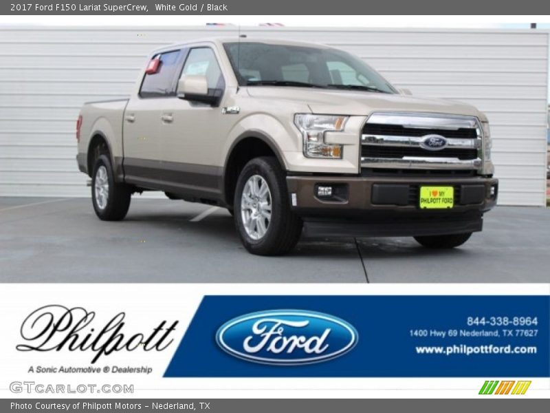 White Gold / Black 2017 Ford F150 Lariat SuperCrew