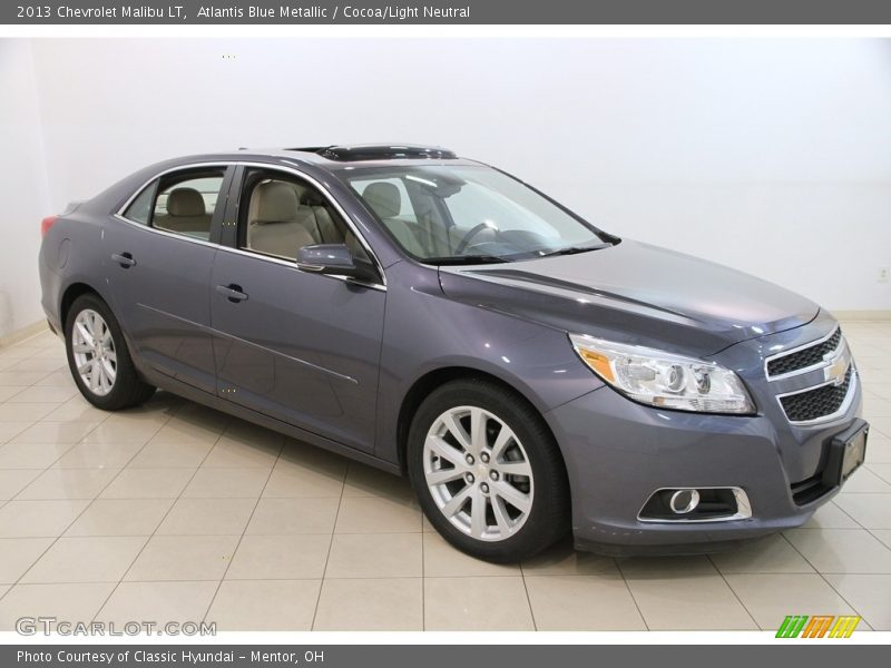 Atlantis Blue Metallic / Cocoa/Light Neutral 2013 Chevrolet Malibu LT