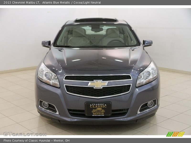 Atlantis Blue Metallic / Cocoa/Light Neutral 2013 Chevrolet Malibu LT