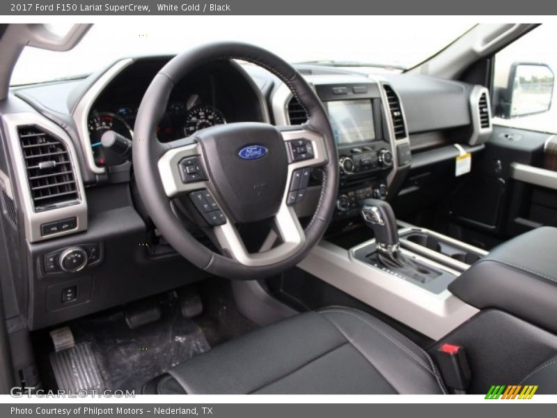 White Gold / Black 2017 Ford F150 Lariat SuperCrew