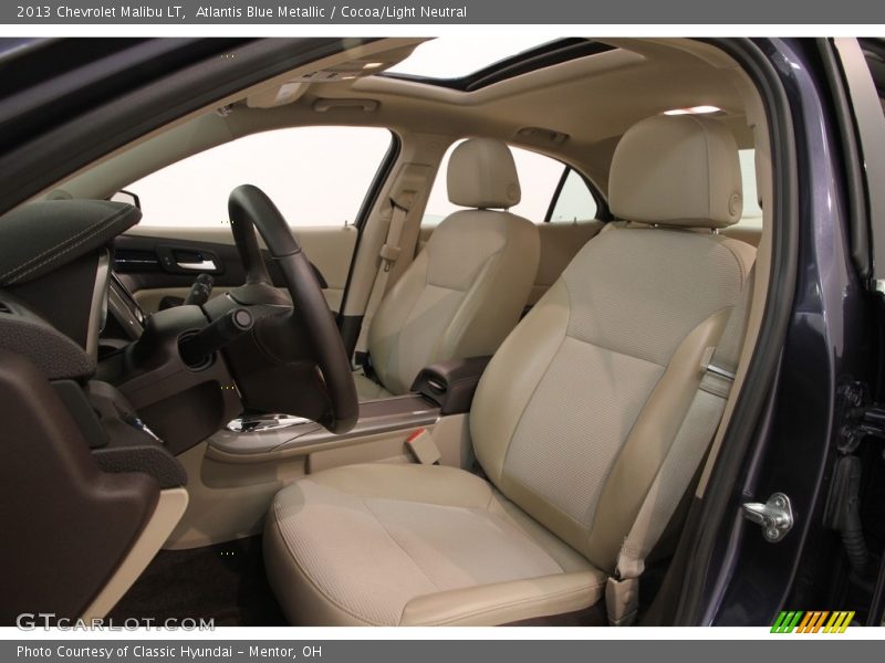 Atlantis Blue Metallic / Cocoa/Light Neutral 2013 Chevrolet Malibu LT