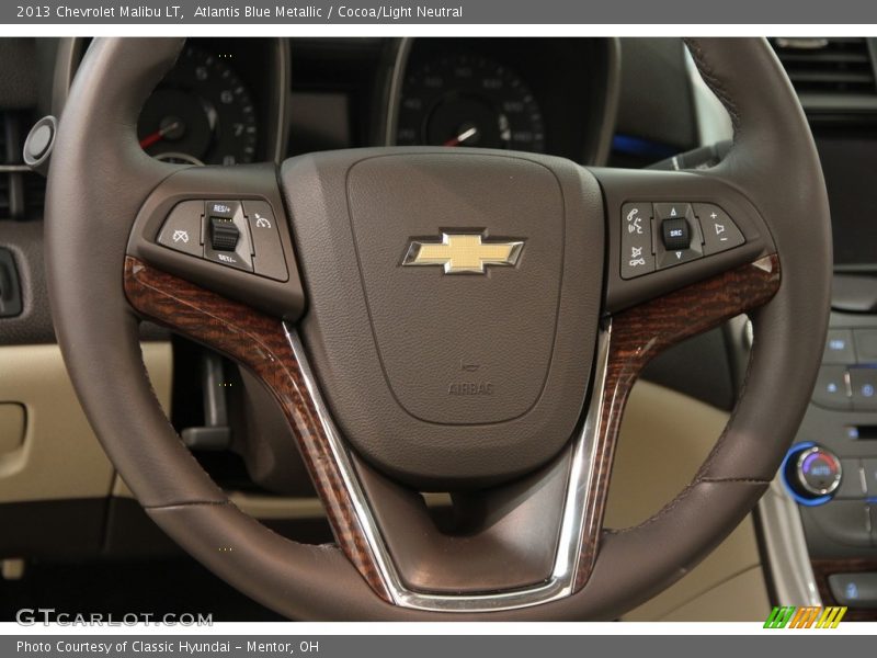 Atlantis Blue Metallic / Cocoa/Light Neutral 2013 Chevrolet Malibu LT