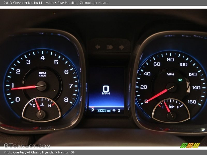 Atlantis Blue Metallic / Cocoa/Light Neutral 2013 Chevrolet Malibu LT
