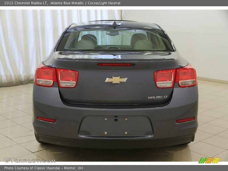 Atlantis Blue Metallic / Cocoa/Light Neutral 2013 Chevrolet Malibu LT