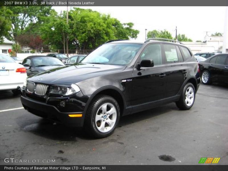 Jet Black / Black Nevada Leather 2007 BMW X3 3.0si