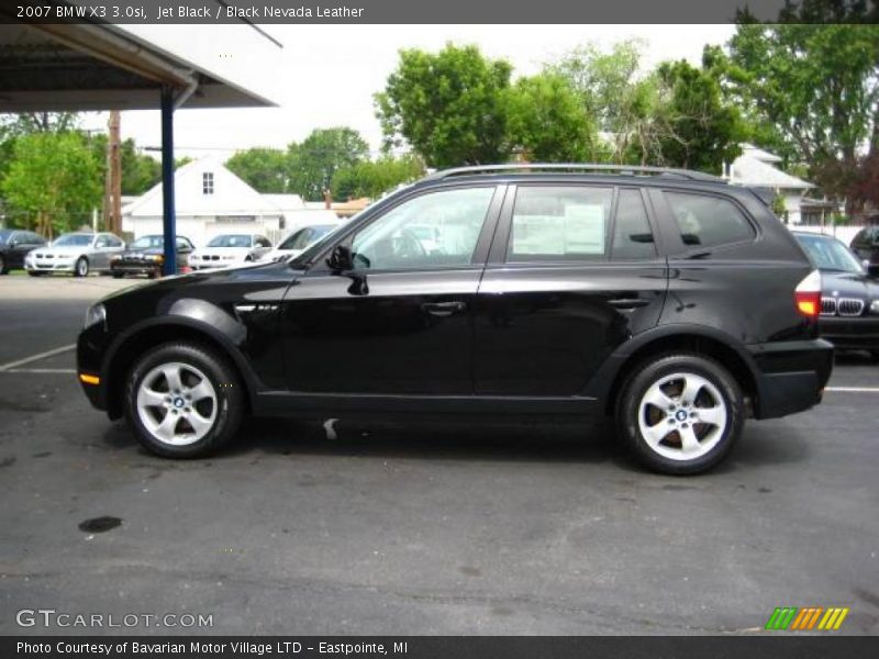 Jet Black / Black Nevada Leather 2007 BMW X3 3.0si