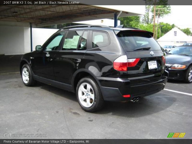 Jet Black / Black Nevada Leather 2007 BMW X3 3.0si