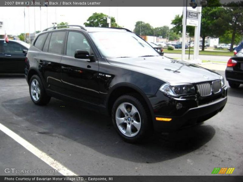 Jet Black / Black Nevada Leather 2007 BMW X3 3.0si