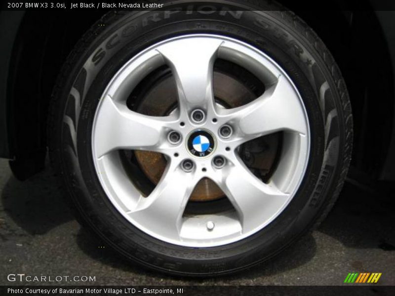 Jet Black / Black Nevada Leather 2007 BMW X3 3.0si
