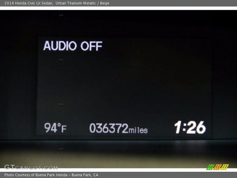 Urban Titanium Metallic / Beige 2014 Honda Civic LX Sedan